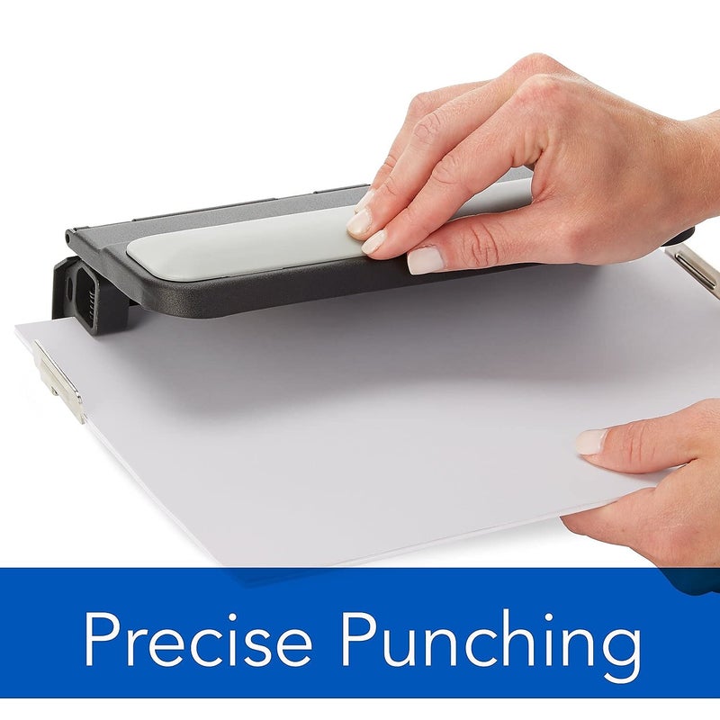 Swingline 2-7 Hole Punch, Adjustable, Heavy Duty Hole Puncher, Easy Touch, 32 Sheet Punch Capacity, Black/Gray (74300) - Image 4